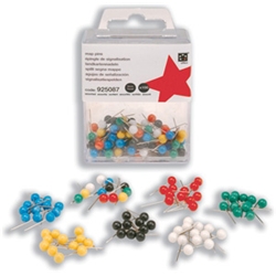 Office Map Pins 5mm Head Assorted [Pack